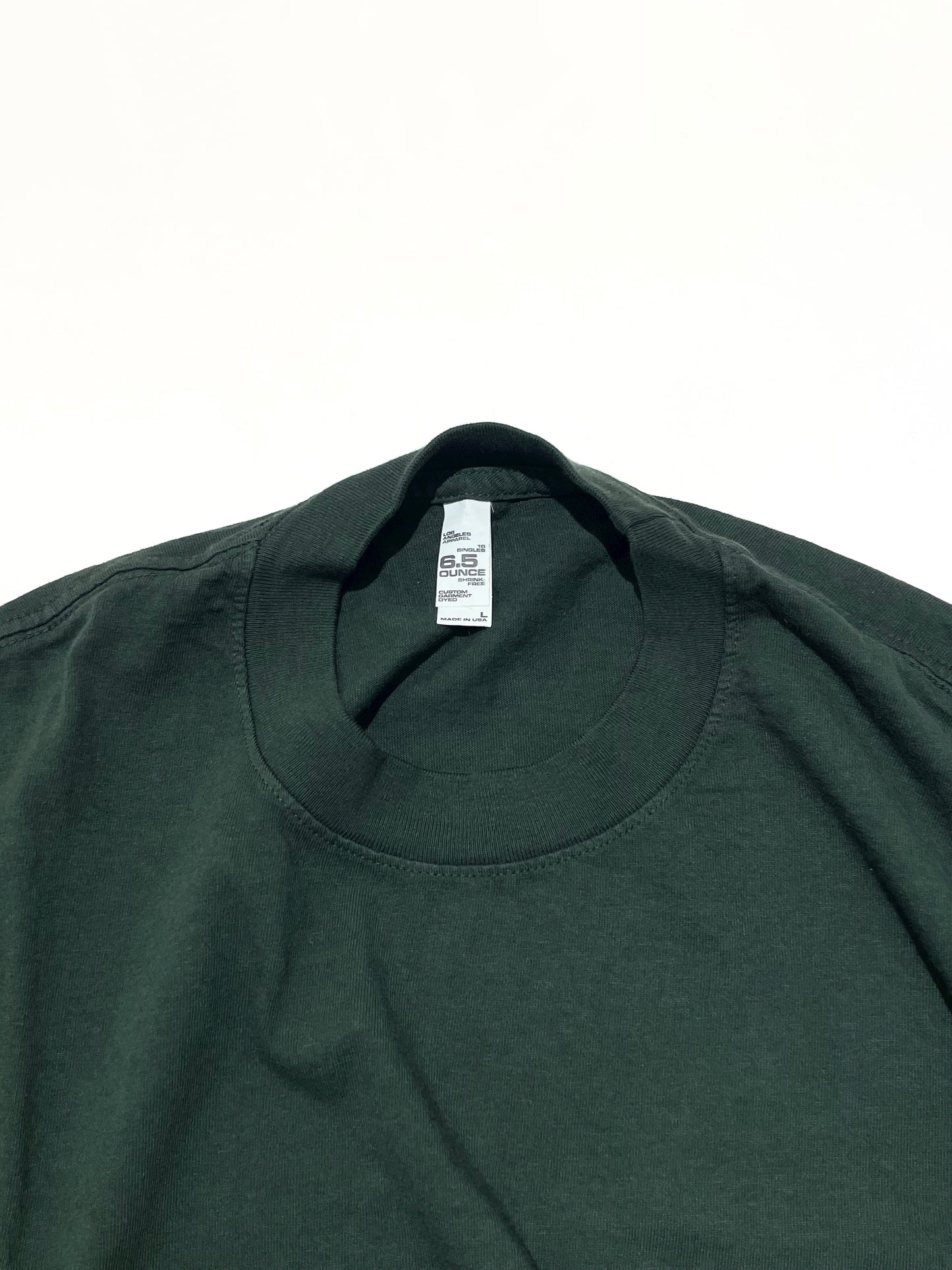 Los Angeles Apparel 6.5oz Garment Dye Crew Neck S/S T-Shirt - Ivy