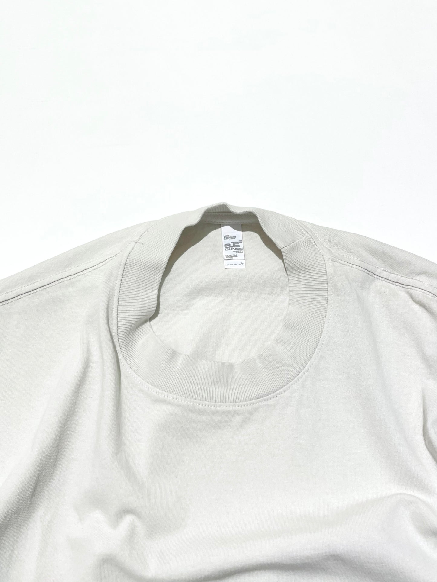Los Angeles Apparel 6.5oz Garment Dye Crew Neck S/S T-Shirt - Cement