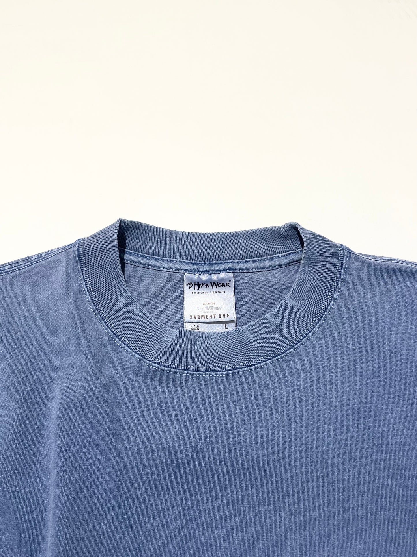 Shaka Wear 7.5oz. Max Heavyweight Garment Dye T-Shirt - Washed Denim