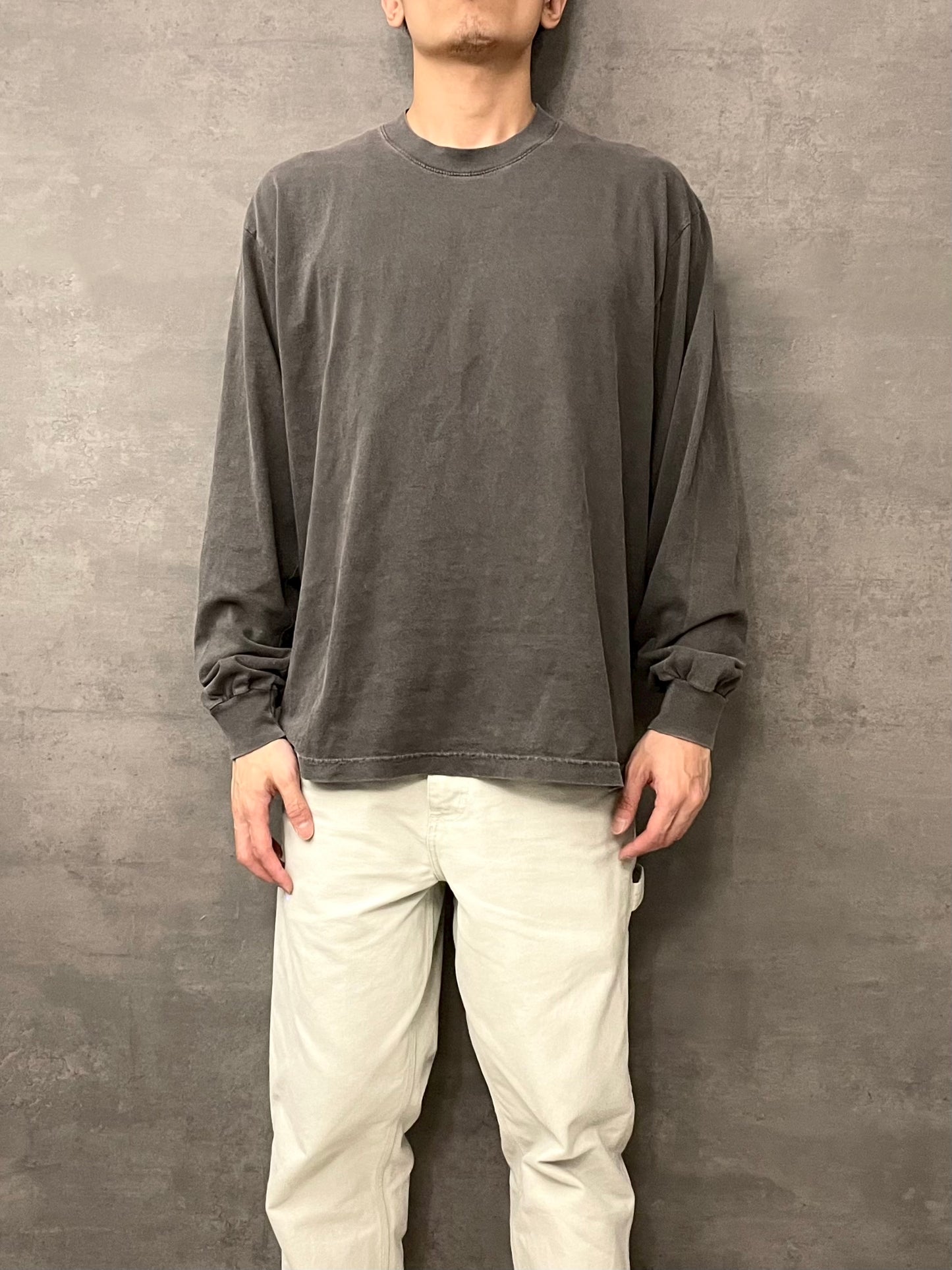 Los Angeles Apparel Garment Dye 6.5oz. L/S T-Shirt - Vintage Black