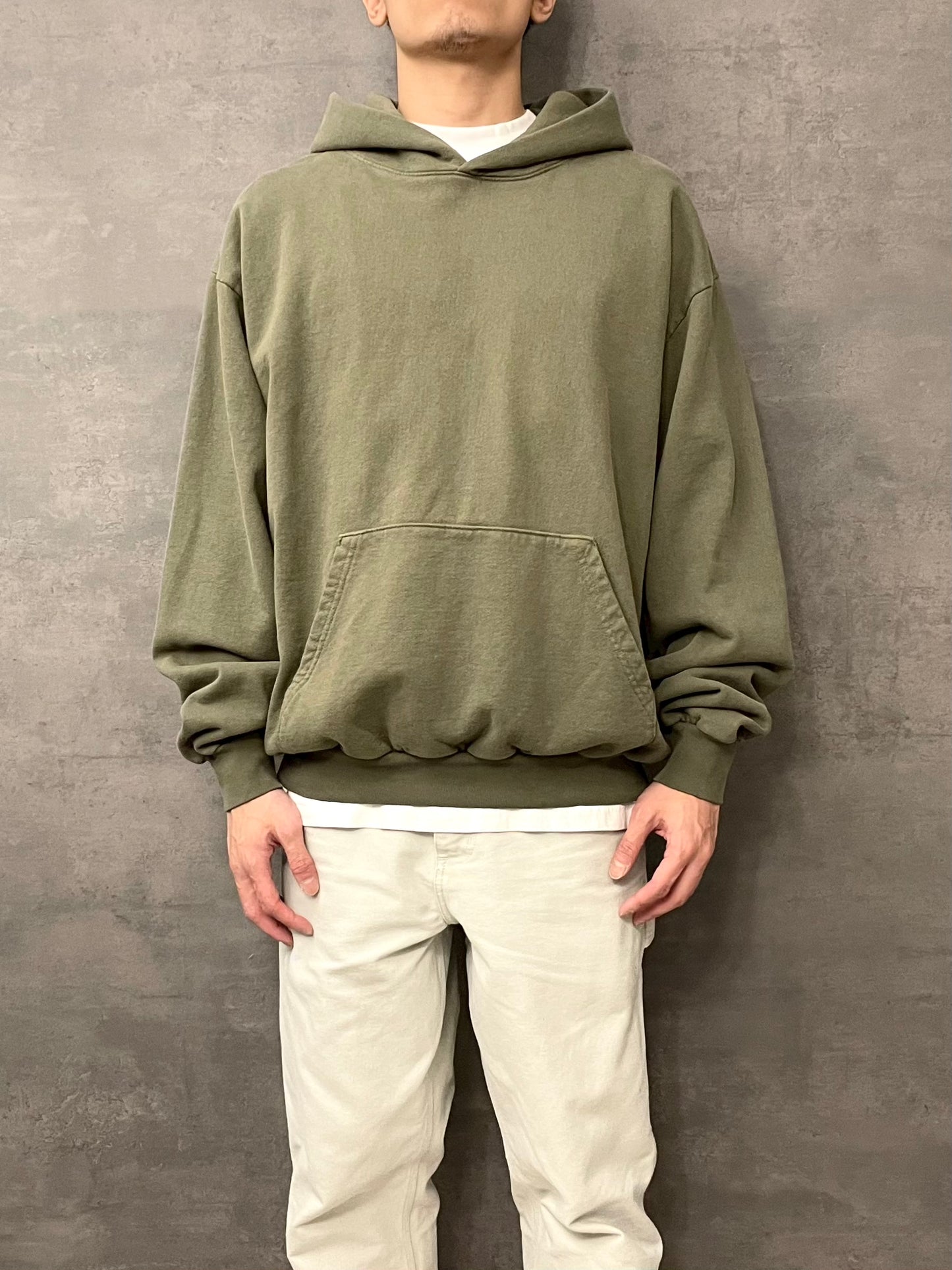 Los Angeles Apparel Garment Dye 14oz. Heavy Fleece Hoodie - Army