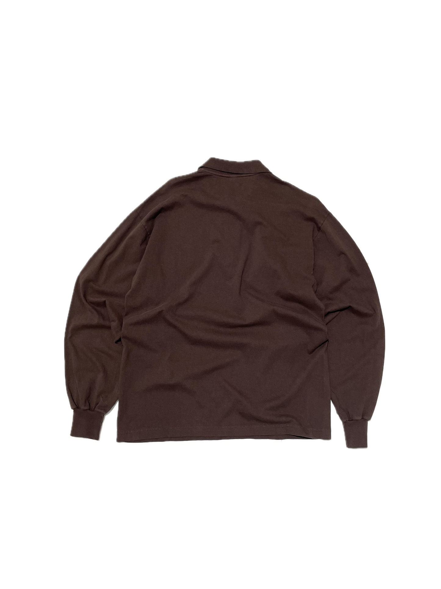 Los Angeles Apparel Garment Dye 6.5oz. L/S Polo T-Shirt - Chocolate