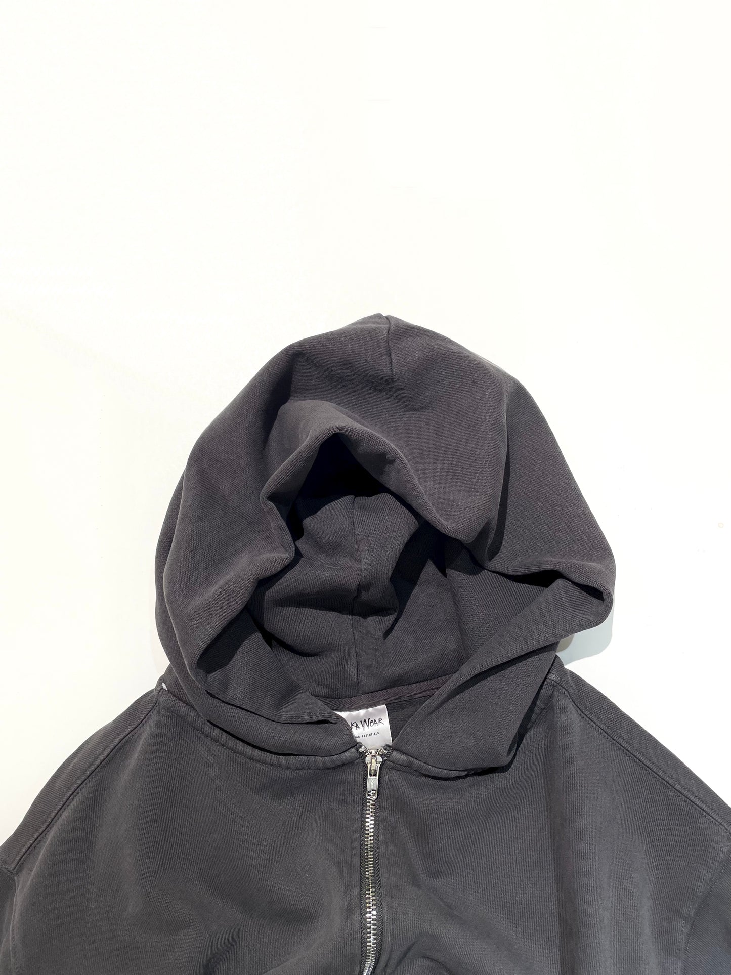 Shaka Wear 13.5 oz. Los Angeles Heavyweight Garment Dye Double Zipper Hoodie - Shadow