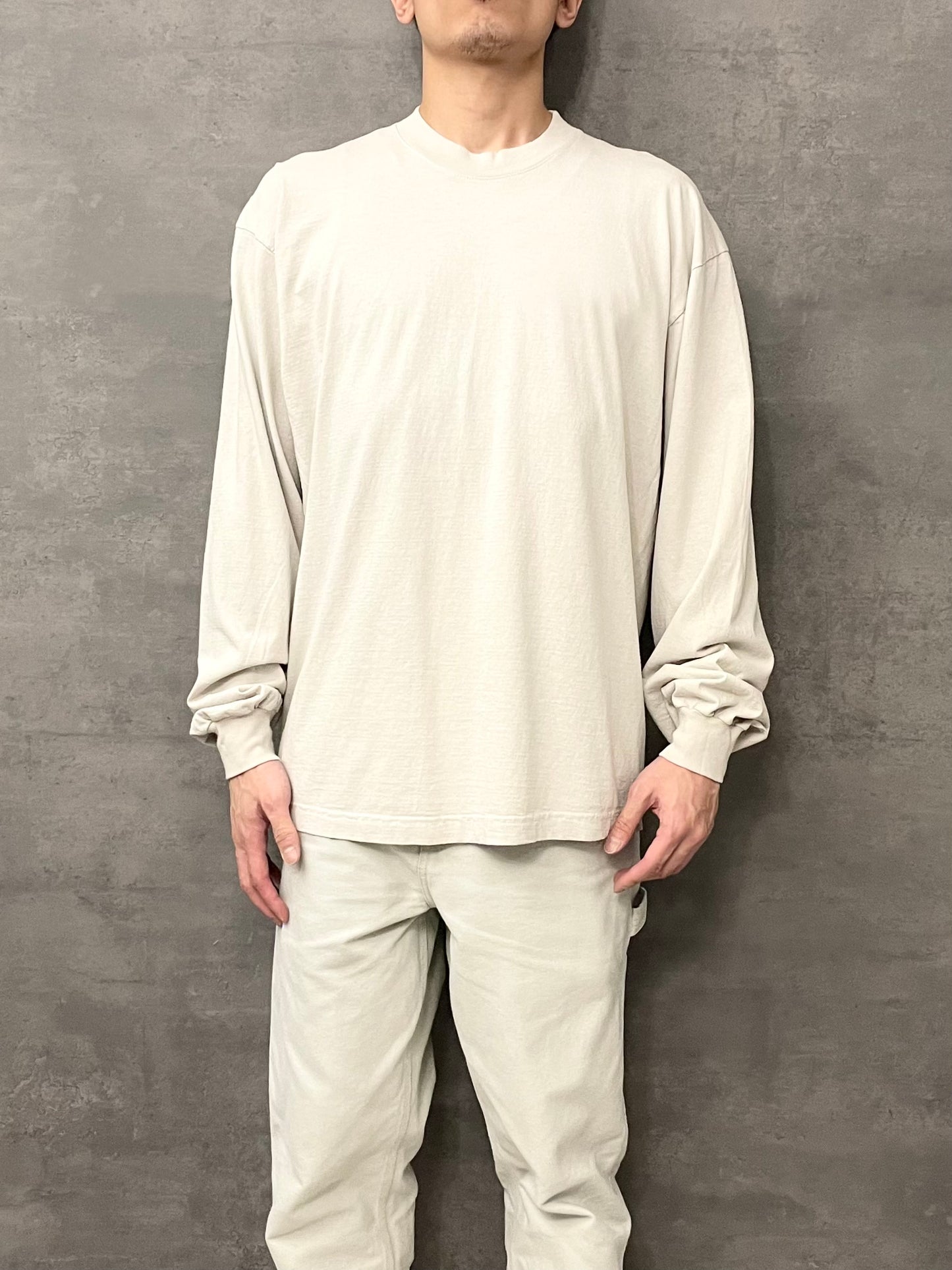 Los Angeles Apparel Garment Dye 6.5oz. L/S T-Shirt - Cement
