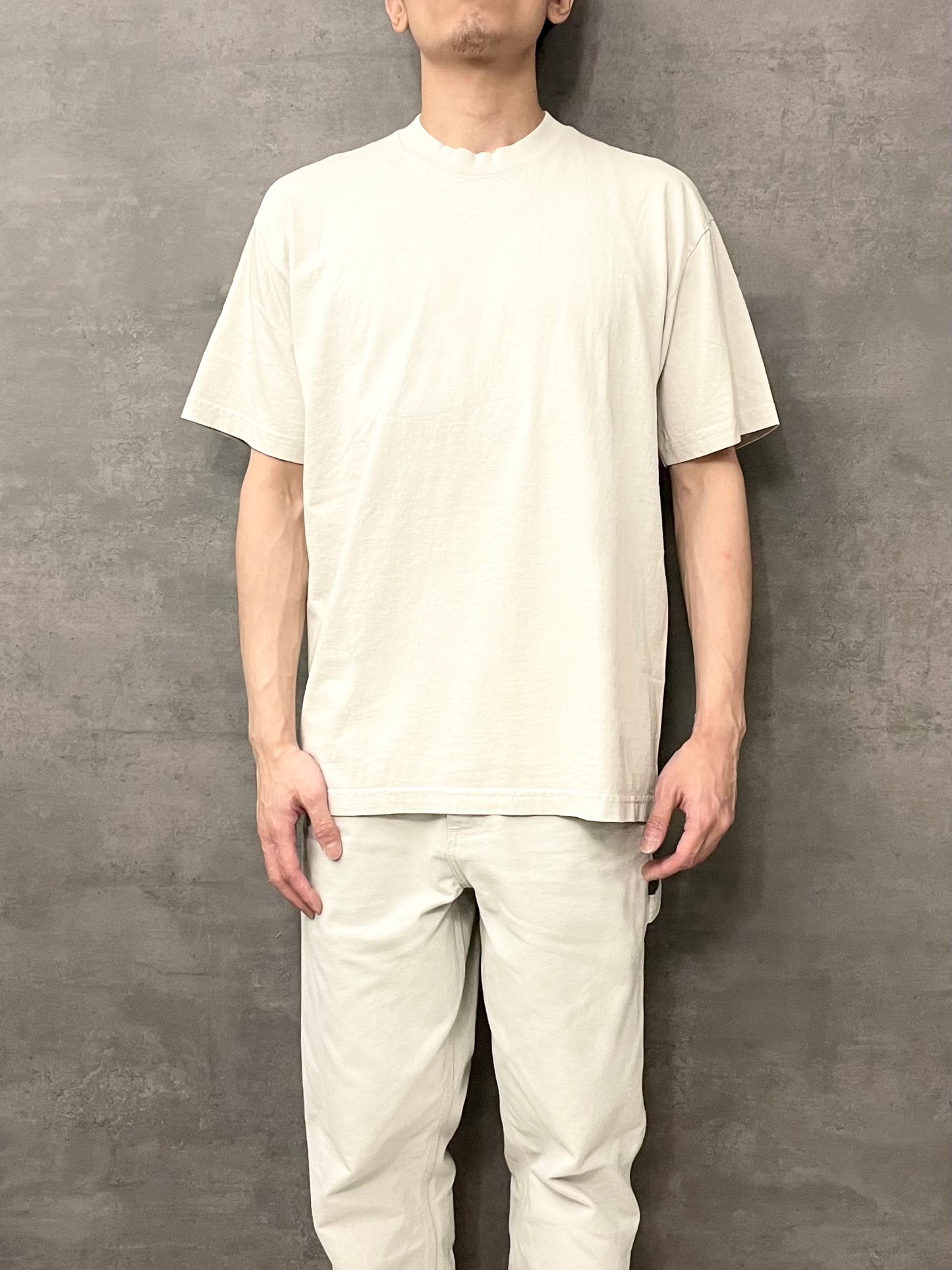 Los Angeles Apparel 6.5oz Garment Dye Crew Neck S/S T-Shirt - Cement