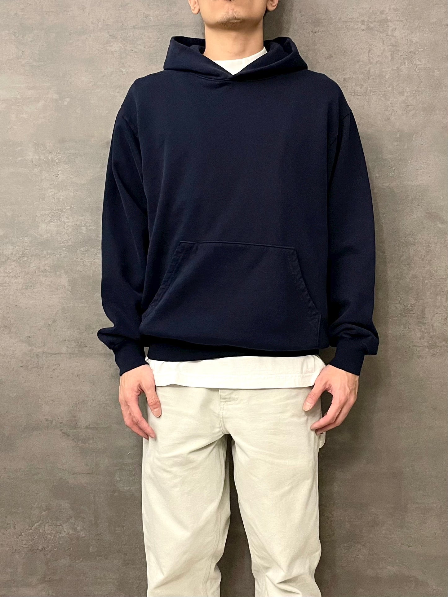 Los Angeles Apparel Garment Dye 14oz. Heavy Fleece Hoodie - Navy