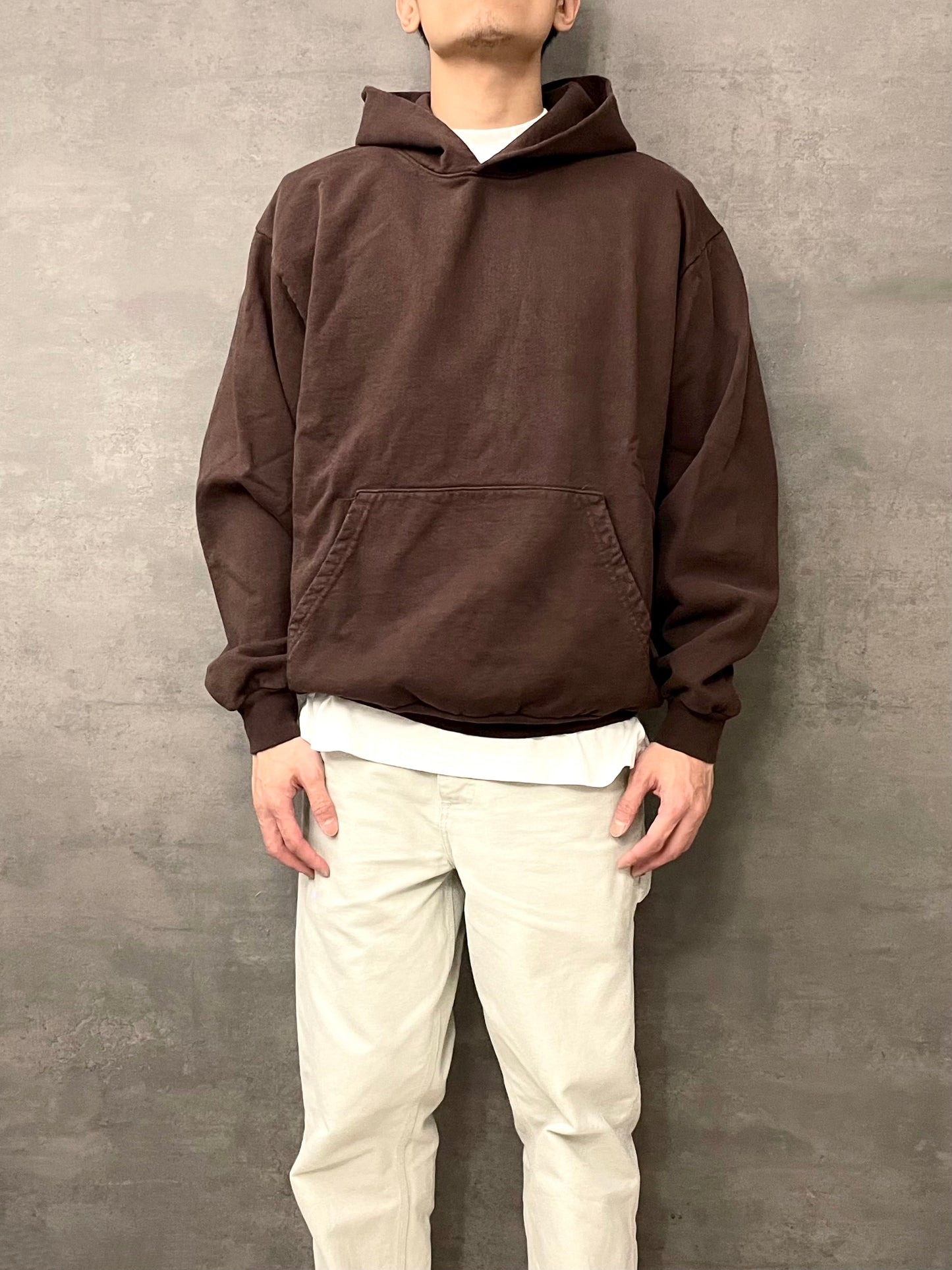Los Angeles Apparel Garment Dye 14oz. Heavy Fleece Hoodie - Chocolate