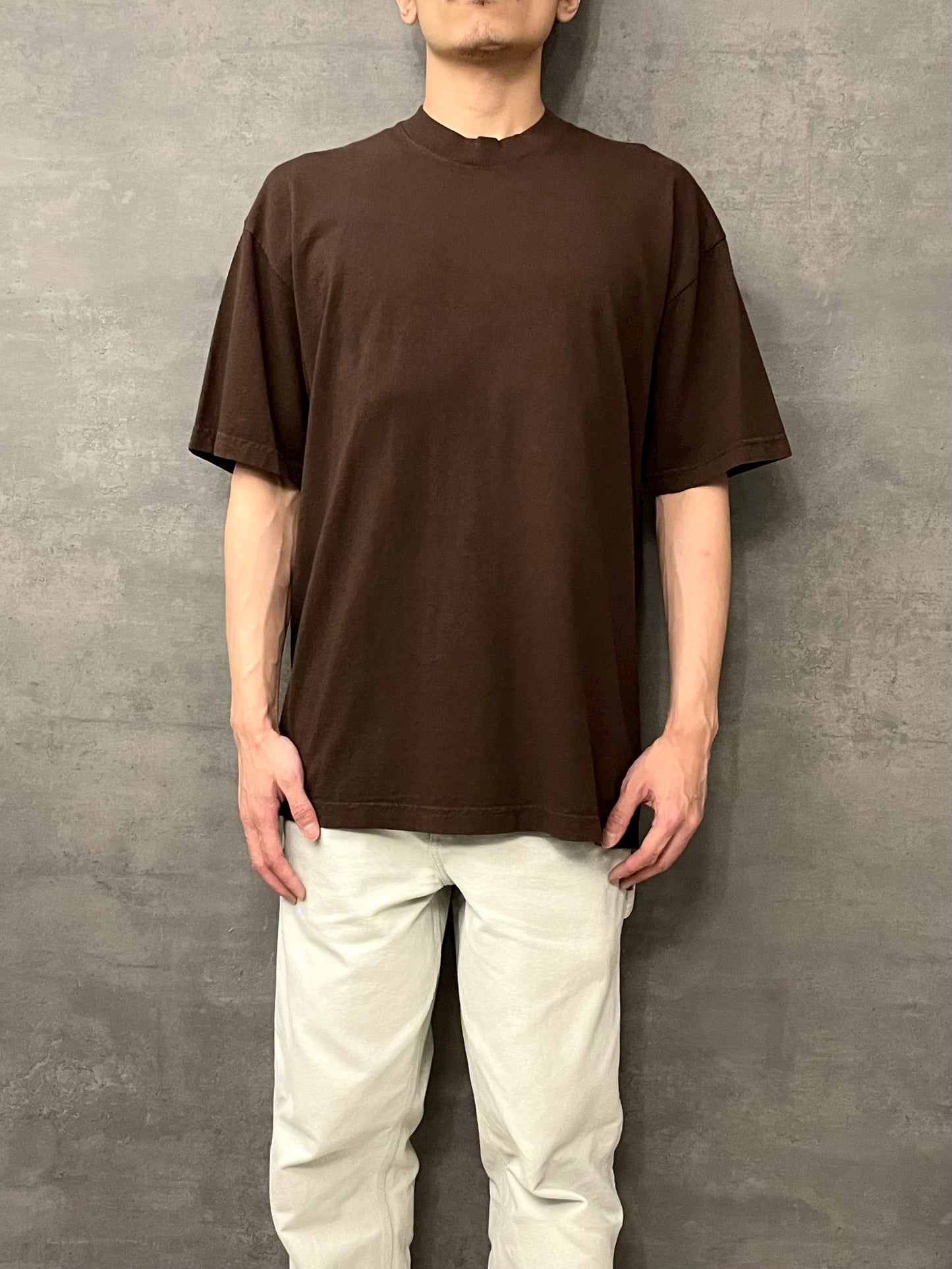 Los Angeles Apparel 6.5oz Garment Dye Crew Neck S/S T-Shirt - Chocolate