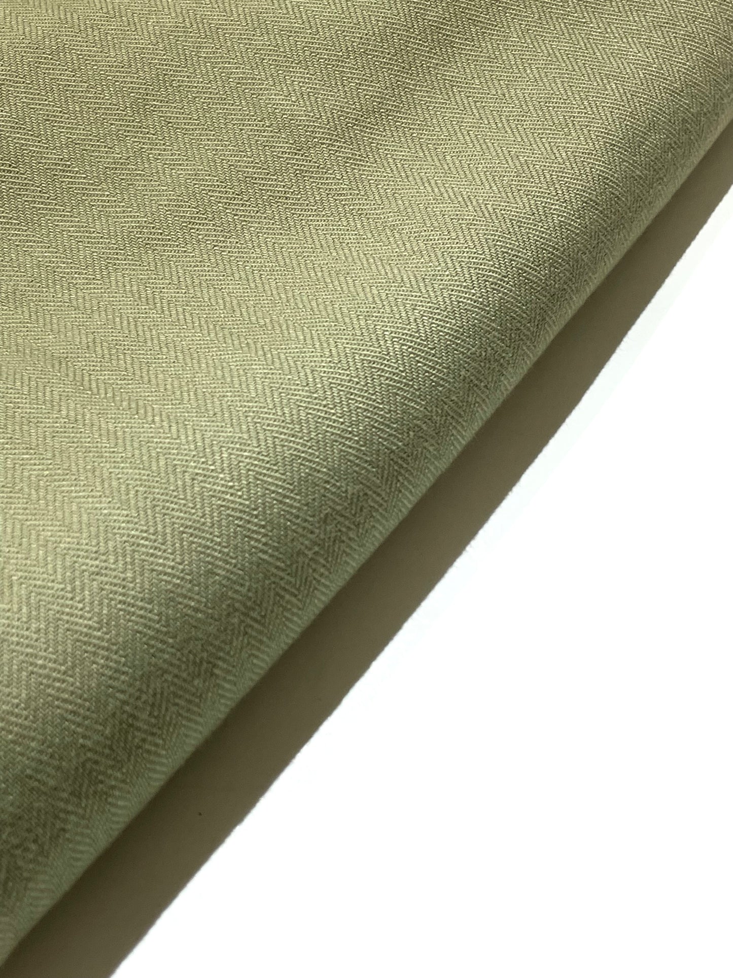 Nigel Cabourn Pleated Chino In US Green Cotton Herringbone Twill