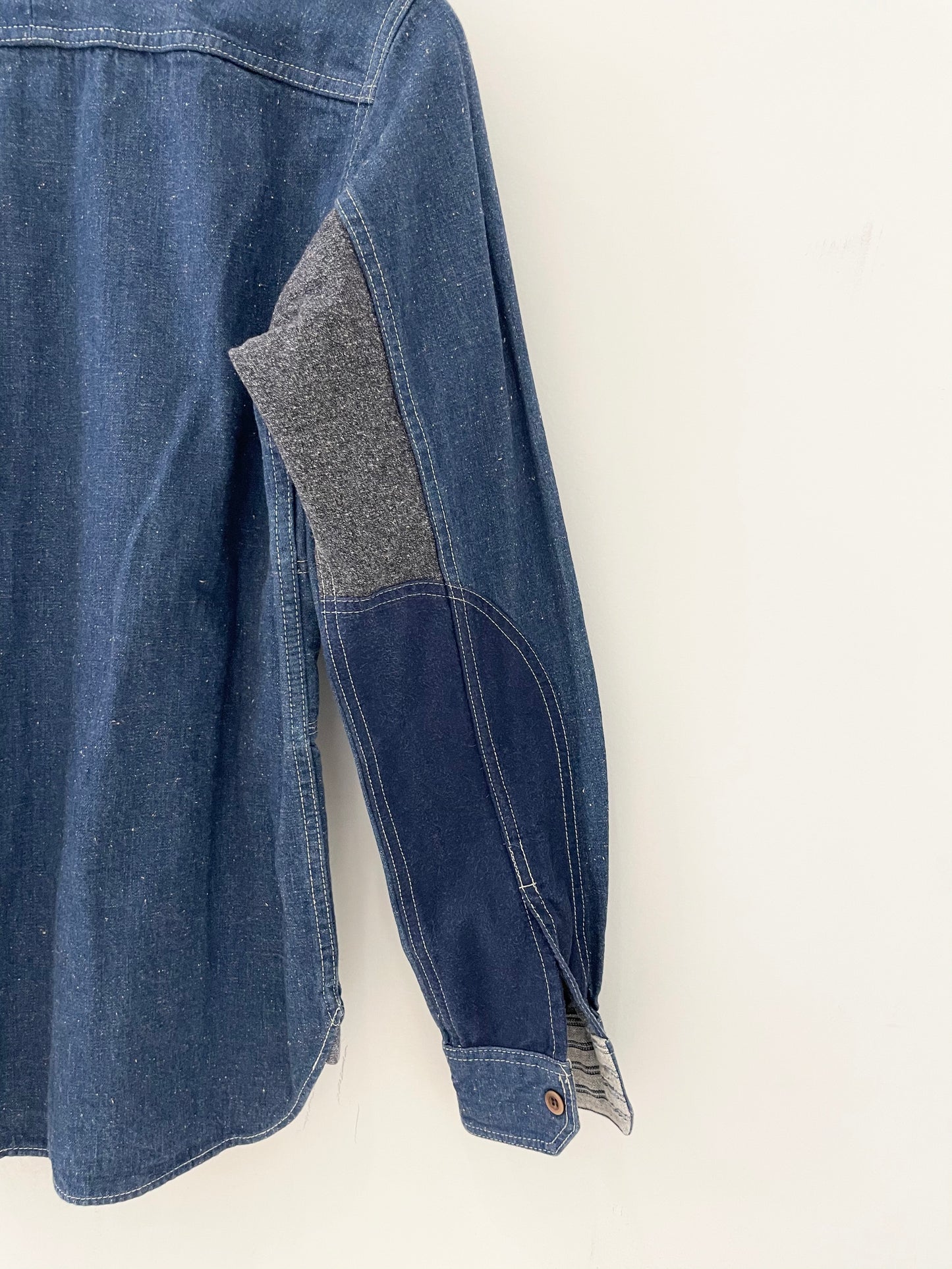 Junya Watanabe Man Heavy Denim Patchwork Shirt