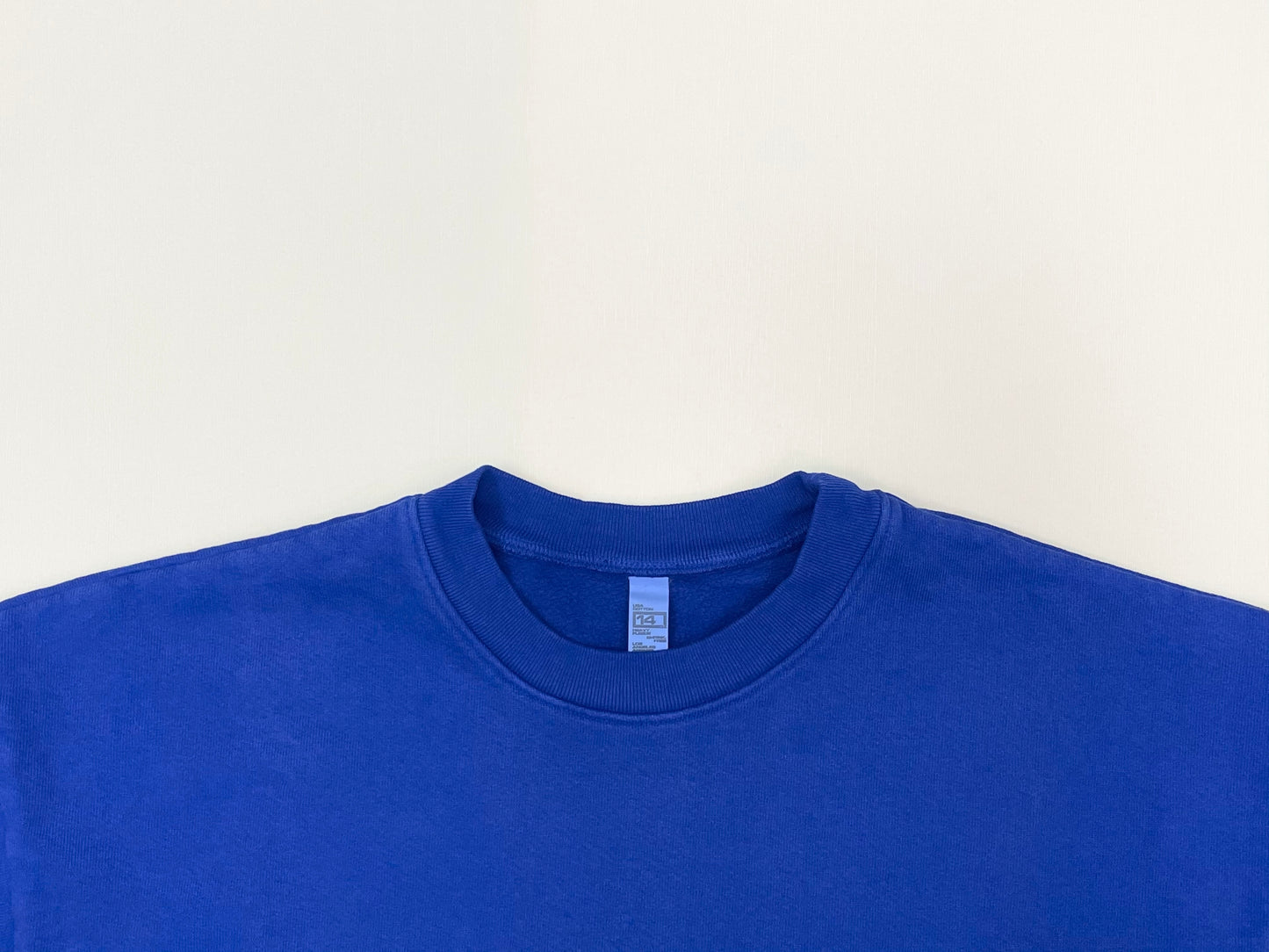 Los Angeles Apparel Garment Dye 14oz. Heavy Fleece Crewneck Sweatshirt - Cobalt Blue
