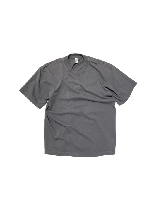 Los Angeles Apparel 6.5oz Garment Dye Crew Neck S/S T-Shirt - Charcoal