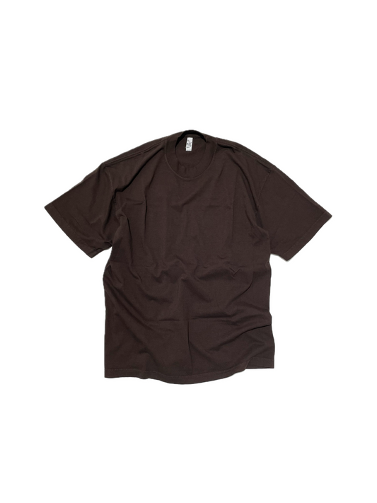 Los Angeles Apparel 6.5oz Garment Dye Crew Neck S/S T-Shirt - Chocolate