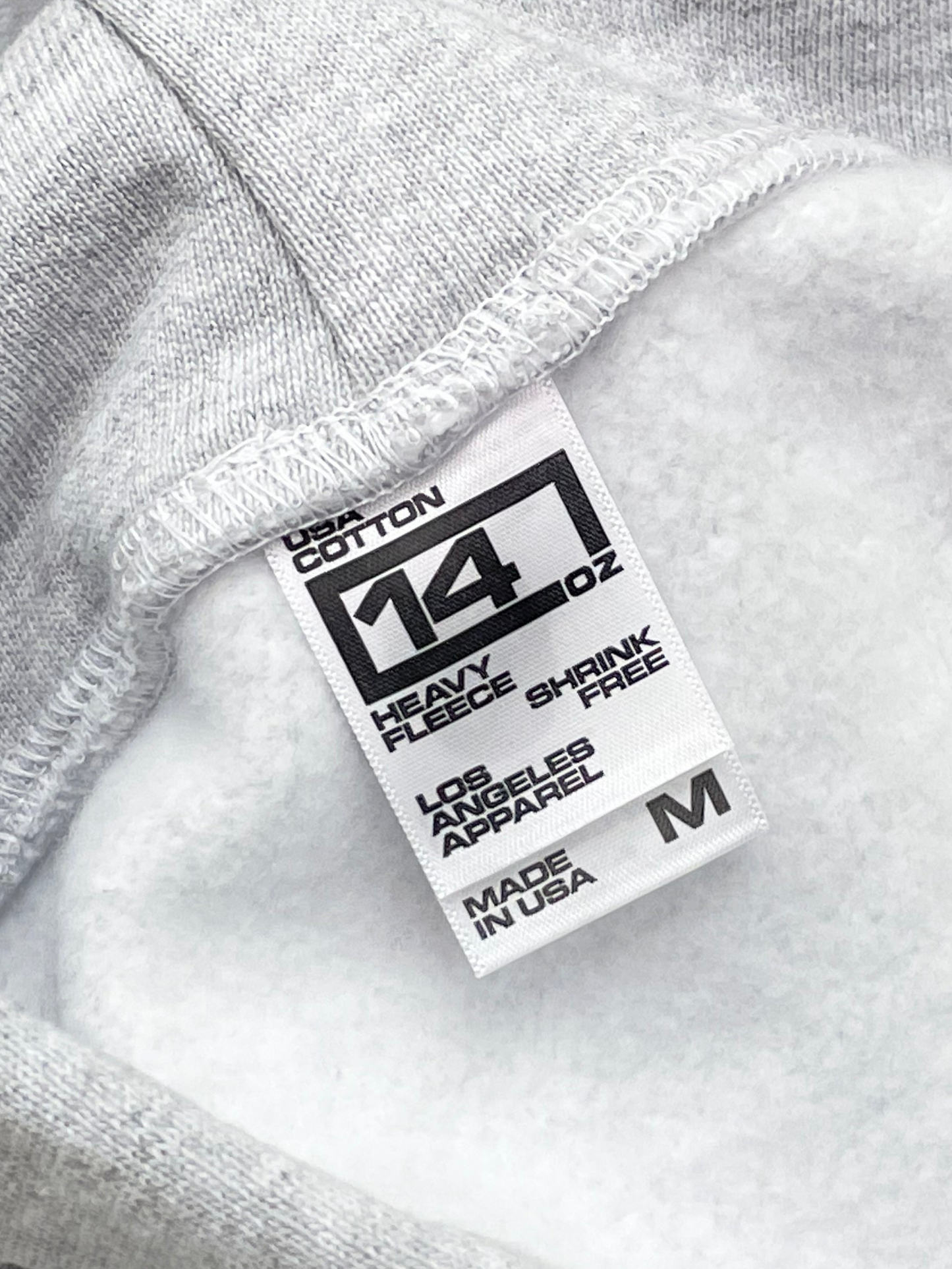 Los Angeles Apparel Garment Dye 14oz. Heavy Fleece Hoodie - Ash