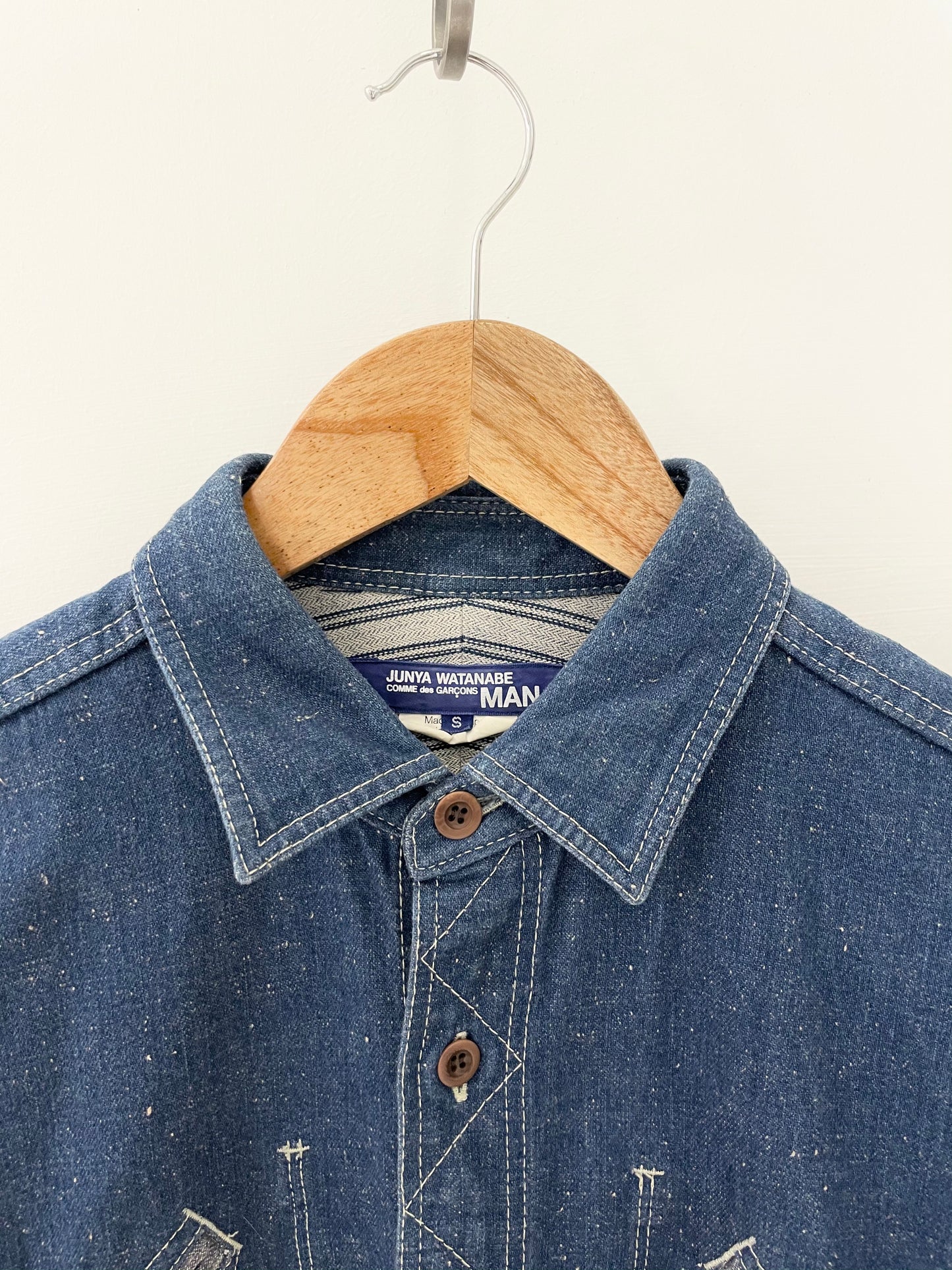 Junya Watanabe Man Heavy Denim Patchwork Shirt