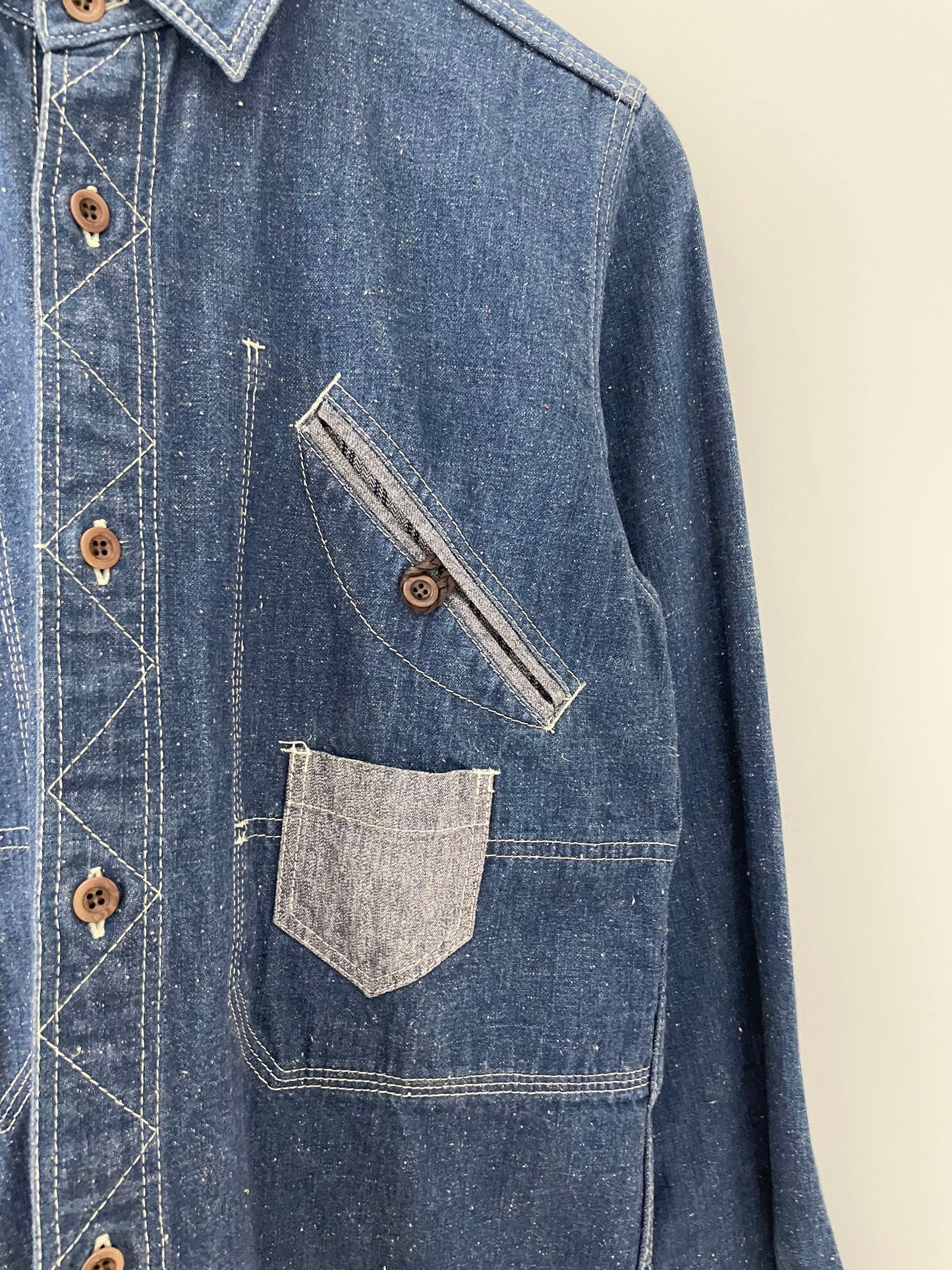 Junya Watanabe Man Heavy Denim Patchwork Shirt