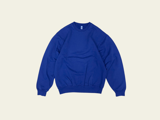 Los Angeles Apparel Garment Dye 14oz. Heavy Fleece Crewneck Sweatshirt - Cobalt Blue