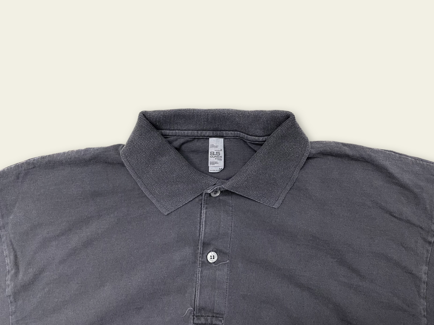 Los Angeles Apparel Garment Dye 6.5oz. L/S Polo T-Shirt - Vintage